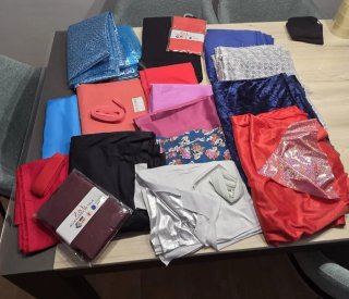 Lote de telas variadas