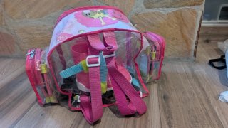 Conjunto de patines, protecciones y mochila