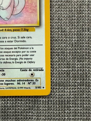 Clefairy Holo 1ra Edición Pokémon Carta