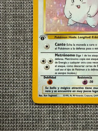 Clefairy Holo 1ra Edición Pokémon Carta
