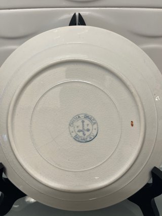 Plato decorativo china opaca