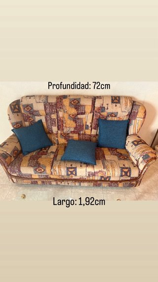 Sofá 3 plazas estampado