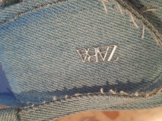Zapatos Zara Tacon Denim Joyas