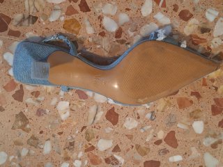 Zapatos Zara Tacon Denim Joyas