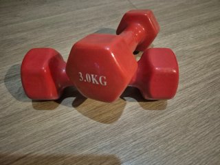Mancuernas 3kg Rojas (Par) Decathlon