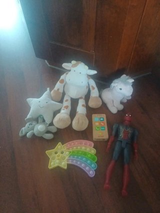 Lote Juguetes Peluche Estrella, Vaca, Unicornio