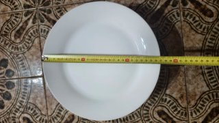 12 Platos Redondos Porcelana Blancos