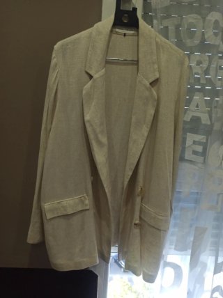 Americana Lino Mujer Beige