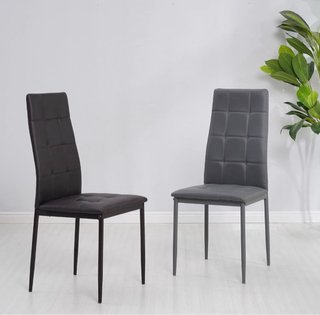 6 Sillas Comedor Tapizadas Negro