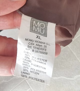 Chaqueta acolchada marrón XL