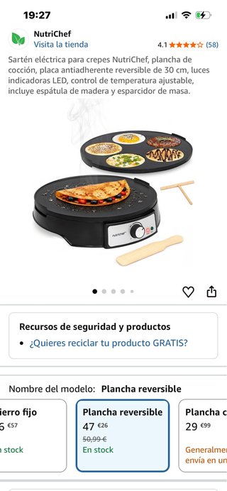 NutriChef Electric Crepe Maker / Griddle