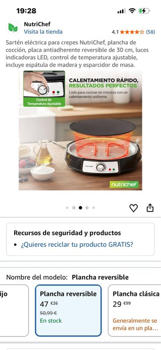 NutriChef Electric Crepe Maker / Griddle