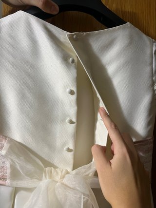 Vestido de Comunión Blanco y Rosa talla 11