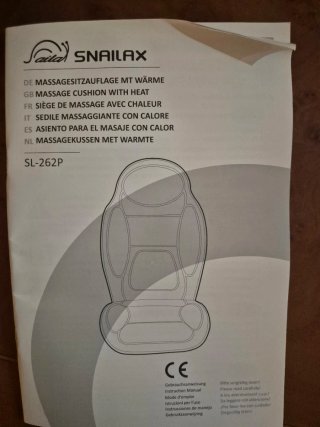 Cojín Masaje Snailax SL-262P Vibración Espalda
