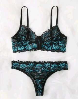 Set Conjunto lencería sexy encaje S
