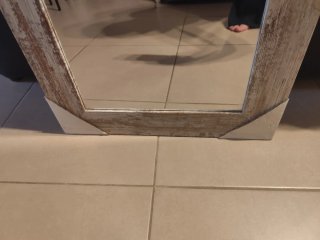 Espejo de madera rústica