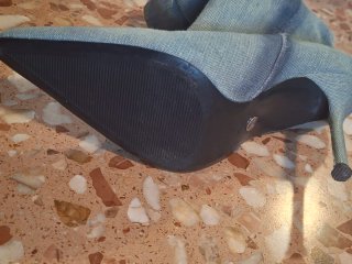 Botines de tacón vaqueros mujer