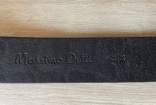 Cinturón Massimo Dutti piel efecto cocodrilo topo