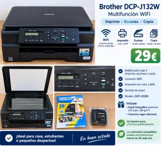 Brother DCP-J132W Multifunción WiFi + Papel Foto