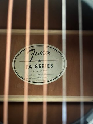 Guitarra Acústica Fender FA-125 BLK