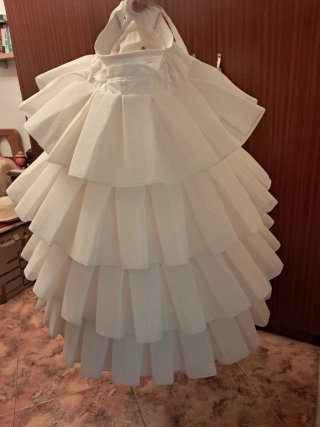 Cancán para niña traje de fallera blanco talla 80