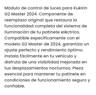 Módulo Control Luces Kukirin G2 Master