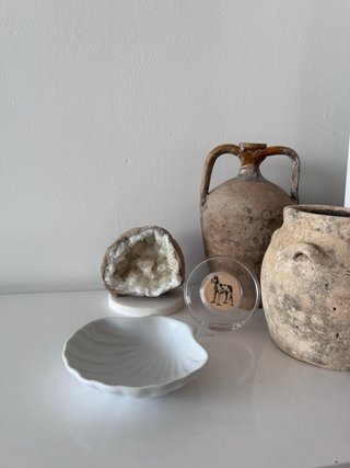 Lote de 2 antiguos platos franceses concha