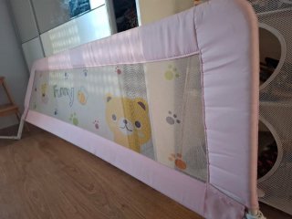 Barandilla Cama Niño Plegable Rosa