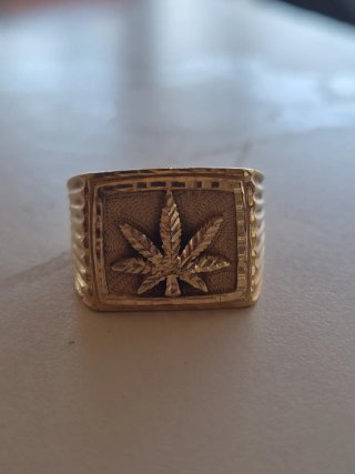 Anillo Oro 18K Hoja 23g