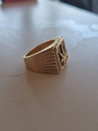 Anillo Oro 18K Hoja 23g