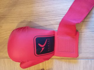Guantes Karate Niño Talla S Domyos Rojos