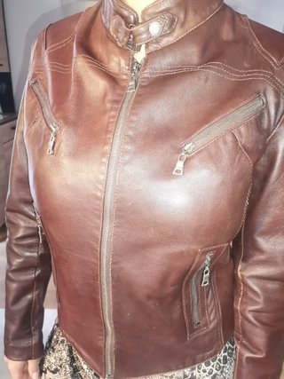 Chaqueta Aviatrix Cuero Marrón Talla M