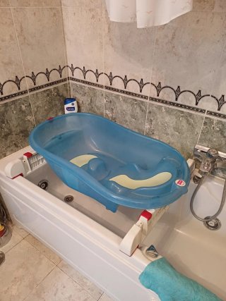 Bañera bebé Okbaby azul