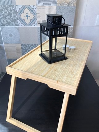 IKEA Mesa plegable + farolillo vela