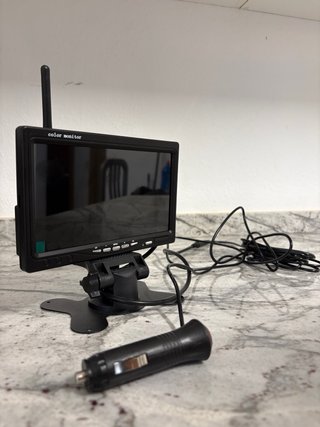 Cámara trasera coche con pantalla + kit completo