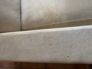 Sofá modular beige de tela