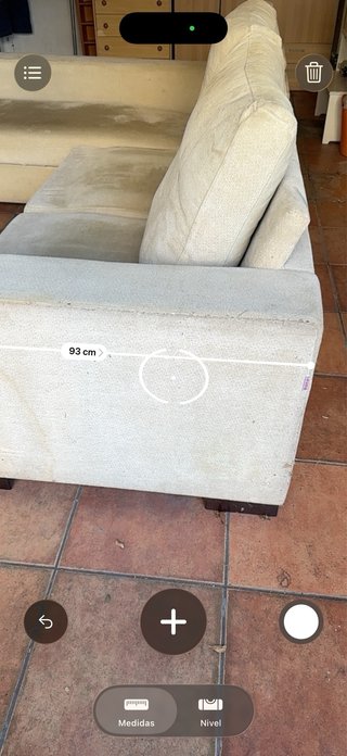 Sofá modular beige de tela