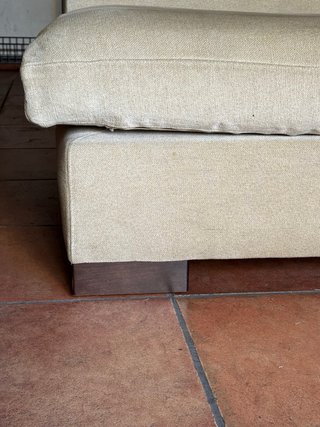 Sofá modular beige de tela