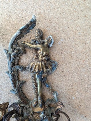 Apliques Bronce Victoriano Bailarinas