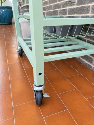 Carrito auxiliar cocina verde