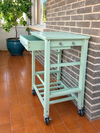 Carrito auxiliar cocina verde