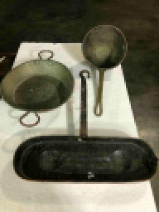 Set Rame Antico Pentole Padelle