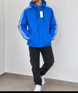 Cortavientos Adidas Azul Impermeable