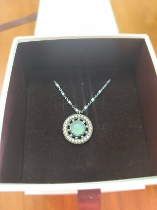 Colgante Raive Joyas Plata Verde Nuevo