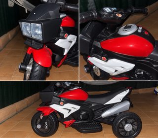 Moto Eléctrica Infantil Roja y Blanca