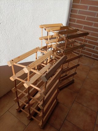 Set 2 Botelleros Madera Vino