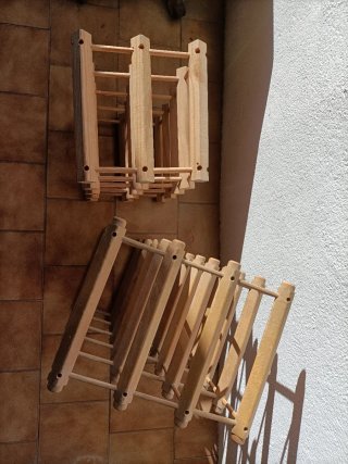 Set 2 Botelleros Madera Vino