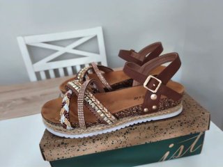 Sandalias Isteria Marrón y Dorado Talla 40