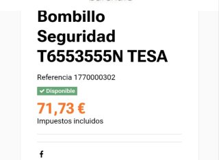 Bombillo Tesa Serie T60 Seguridad Nuevo