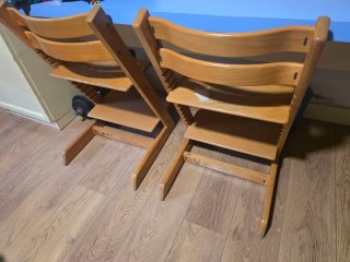 2 Sillas Trona Bebé Madera